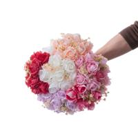Ramo de rosas artificiales de 8 cabezas, flores de rosas de seda elegantes de tacto Real, plantas falsas de lujo hechas a mano, decoración de boda - details 7