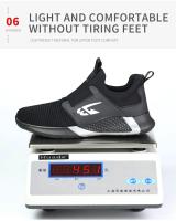 Zapatos De Seguridad Para Hombre Y Mujer 2024 Antipinchazos Y Punta De Acero Zapatillas De Trabajo Industriales Unisex Con Cordones Mesh Suela EVA Talla Verdadera - details 10