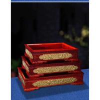 Fruta sala de estar uso doméstico, ocho auspiciosos frutas de madera maciza Tianzhu plato rectangular de nueces, plato de carne - details 17