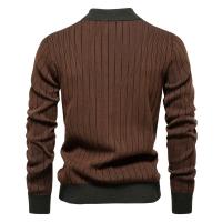 Nuevo diseño para hombre, suéteres de algodón con cuello simulado, suéter pelado cálido para otoño e invierno para hombres - details 9