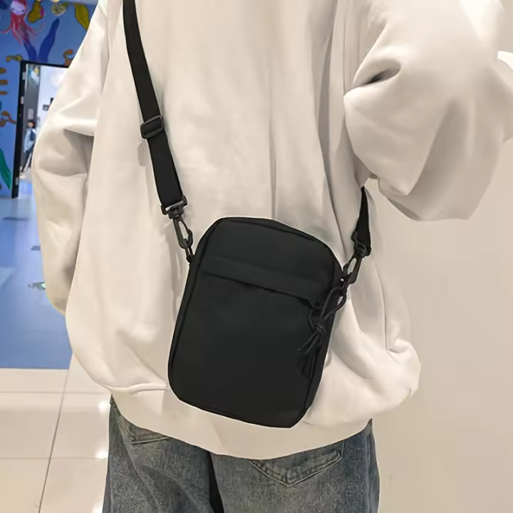 Mini Bolso Bandolera - Ligero, Casual con Bolsillo para Teléfono para Deportes y Ocio - Disponible en Caqui, Blanco, Negro - 1