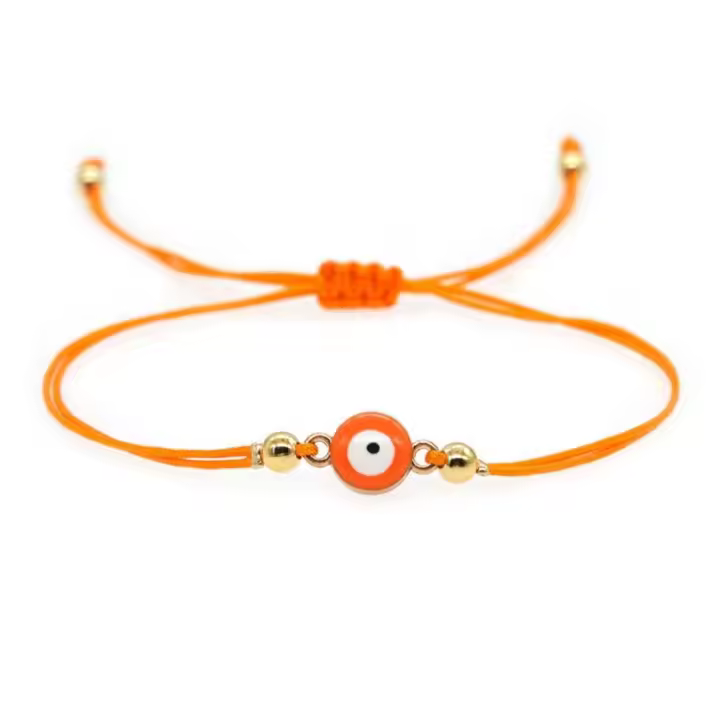 Pulsera de ojo de demonio griego, cuerda Retro hecha a mano, cuerda de mano, cuerda roja de la suerte, amistad - 1