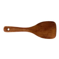 Espátula plana de mango largo para freír, utensilio de madera para cocinar arroz, hecha a mano, utensilios de cocina - details 3