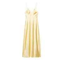 Vestido de Satén Sin Mangas y Sin Espalda Versátil Falda Larga con Correas Sueltas para Mujer en Verano - details 1