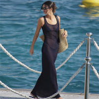 BUNO- transparente de malla para Mujer, vestido ajustado sin mangas a la moda para Mujer, Vestidos de fiesta para vacaciones, ropa para Mujer - details 4