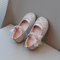 Zapatos de cuero para niñas, zapatos de vestir para niños, fiesta de boda, diamantes de imitación con pajarita de encaje, zapatos planos de princesa, Mary Janes dulce - details 12