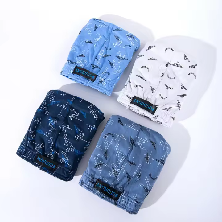 4 Uds. Ropa interior para hombre Seluar Dalam Dewasa Lelaki calzoncillos para hombre de algodón Spender ropa interior para hombre con estampado - 1