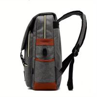 Mochila de estudiante Mochila de viaje Mochila casual al aire libre para hombres y mujeres Bolsa de computadora Bolsa de hombro Mochila multiusos con decoración de cinturón - details 7