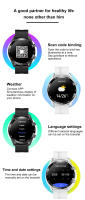Reloj inteligente con pantalla completamente táctil de 1,28 pulgadas, oxígeno, presión arterial, prueba de frecuencia cardíaca, recordatorio de llamadas entrantes, IP67 - details 12