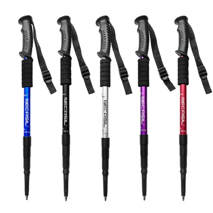 Palos de Senderismo Ultraligero Ajustables y Telescópicos para Nordic Walking Hitorhike para Acampar y Escalar Alpenstock Trekking Poles - 1