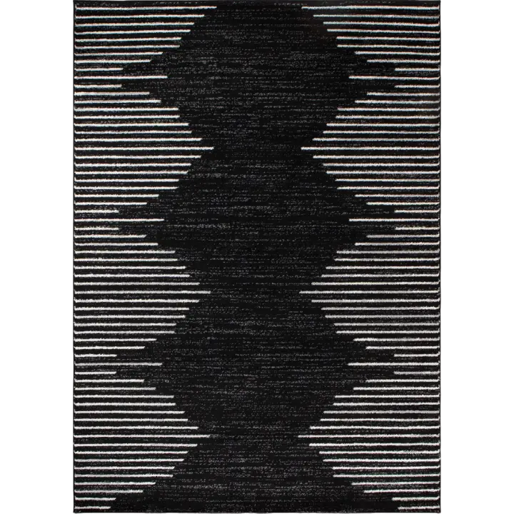 Alfombra de salón bohemia a rayas, resistente a las manchas, para sala de estar, cocina, dormitorio, comedor, oficina en casa - 1