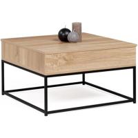 Mesa de centro, con tablero abatible integral y estante inferior, diseño industrial - details 4