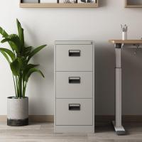 Cajonera de Oficina con 3 Cajones Mueble Archivador con Portaetiquetas y Cerradura para Escritorio Oficina Despacho Acero 103 x 45 x 62 cm - Gris - details 3