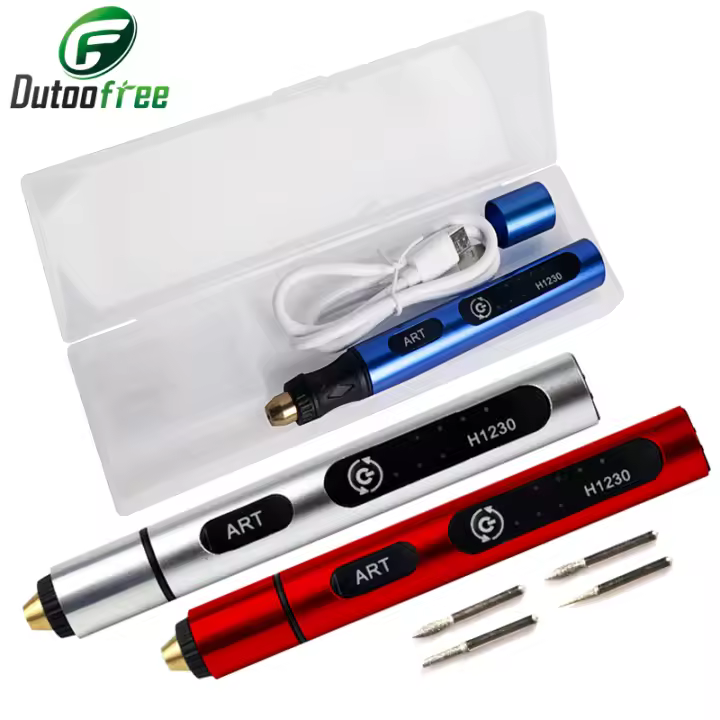 Mini Taladro Inalámbrico USB, Kit de herramientas rotativas inalámbricas, bolígrafo de grabado para carpintería, bricolaje para joyería, Metal y vidrio, 3 velocidades, 4,2 V - 1