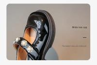 Zapatos ligeros de cuero para niñas, mocasines informales de princesa, Lolita, primavera y otoño, novedad de 2023 - details 5