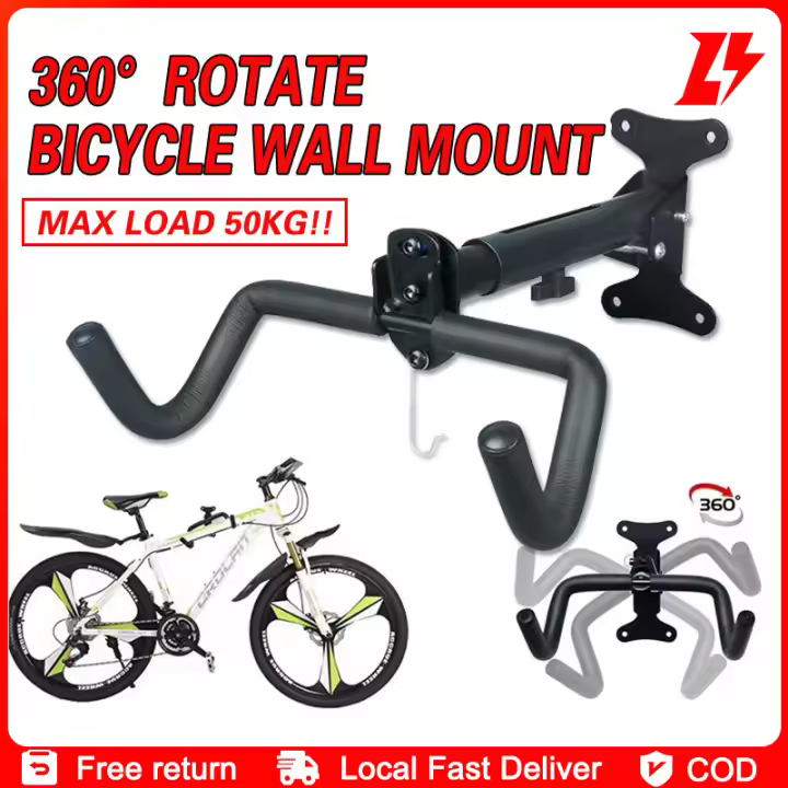 Estante de almacenamiento para bicicleta, colgador de pared plegable, resistente - 1