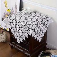 Mantel De Encaje Con Flores Cuadradas, Estilo Europeo Moderno Simple, Cubierta De Polvo, 1 ud. - details 6