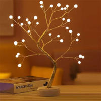 Tabletop Bonsai Tree Light 36 Pearls LED 8 Mode Remote Control DIY Artificial Lamp Bedroom Desktop Indoor Decoration Night Light - details 1