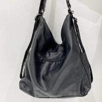 Bolso Convertible de Gran Capacidad Cuero Sintético Negro con Aros Tirantes Ajustables y Desmontables Cierre de Cremallera Ideal para Viajes, Compras, Uso Diario - details 4