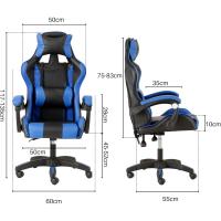 Negra, Silla Ergonómica de Oficina con Respaldo Regulable de 90 °   a 120 ° , con Reposacabezas, reposabrazos - details 1