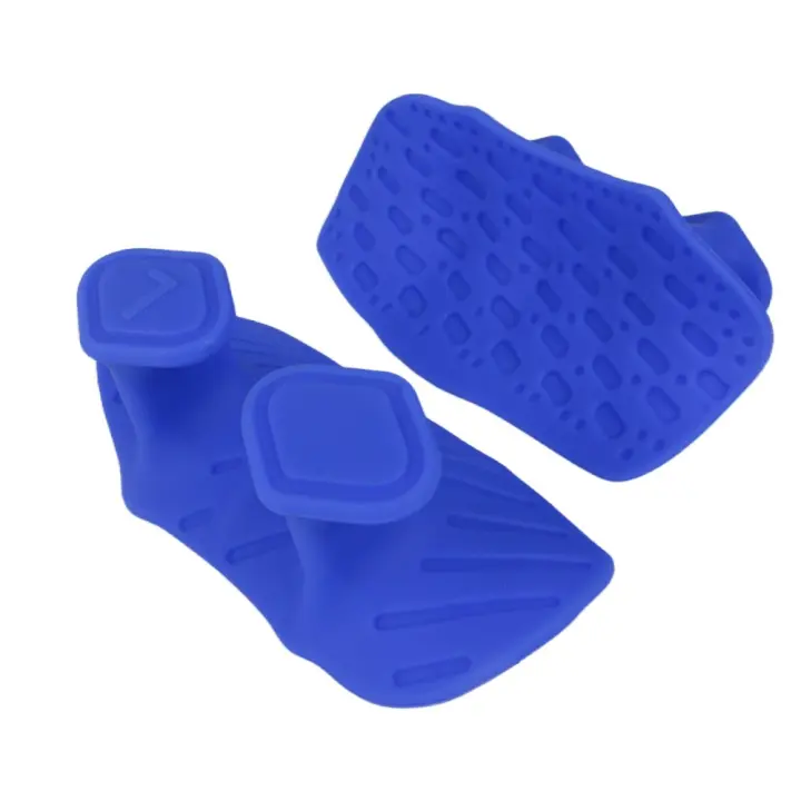 1 par de empuñaduras ergonómicas para levantamiento de pesas, guantes antideslizantes en forma de panal para entrenamiento, guantes de gimnasio, empuñaduras de palma de silicona elásticas gruesas, dominadas - 1