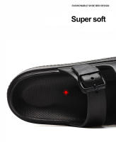 Pantuflas De Plataforma Gruesa Para Mujer Verano Playa Cómodas Antideslizantes Suela Suave Baño Hogar Zapatillas De Verano - details 4