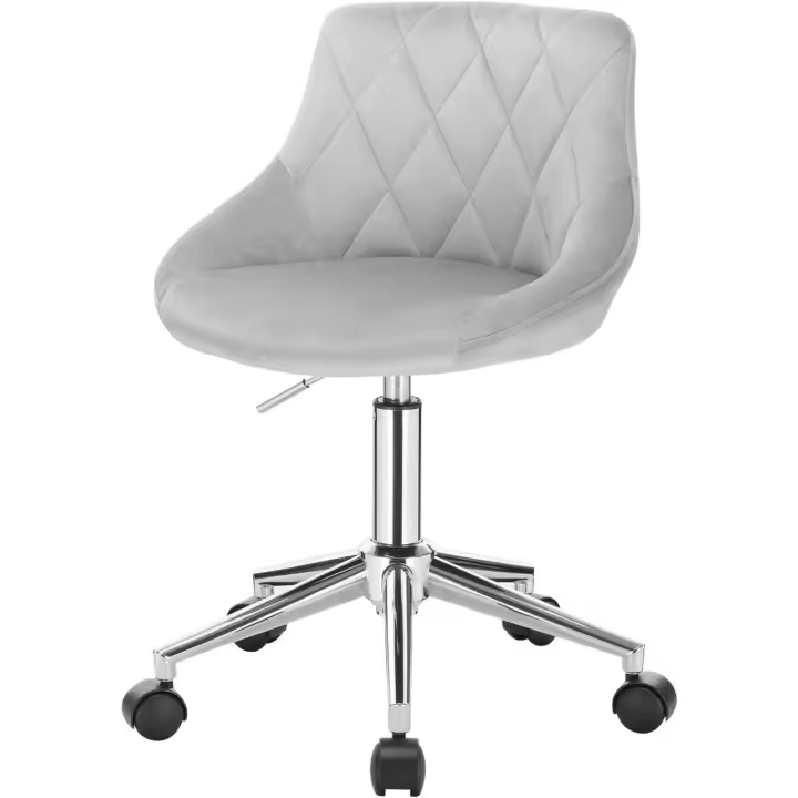 Silla de Oficina Giratoria de Terciopelo Silla Ergonómica Turquesa para Hogar y Oficina - 1