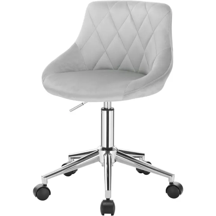 Silla de Oficina Giratoria de Terciopelo Silla Ergonómica Turquesa para Hogar y Oficina - 1