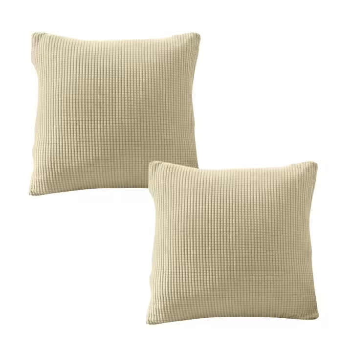 Funda de almohada cuadrada con rayas de grano de maíz decorativas cómodas, andpana suave - 1