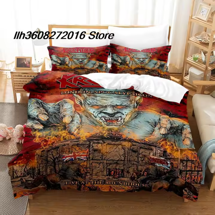 Juego de Ropa de Cama Kreator 3D Hip Hop Tamaño de Cama Individual Twin Full Queen King - 1