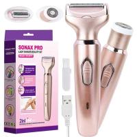 Afeitadora eléctrica 4 en 1 para mujer, depiladora corporal, recortadora inalámbrica indolora, maquinilla de afeitar, regalos para el cuidado de la piel - details 1