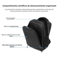 Mochila Negocios Profesional 2025 Portátil 16'' 35L Impermeable Nylon 900D Antirrobo con Cargador USB y Organizador Ejecutivo Certificado IPX6 + Bolsillo RFID - details 0