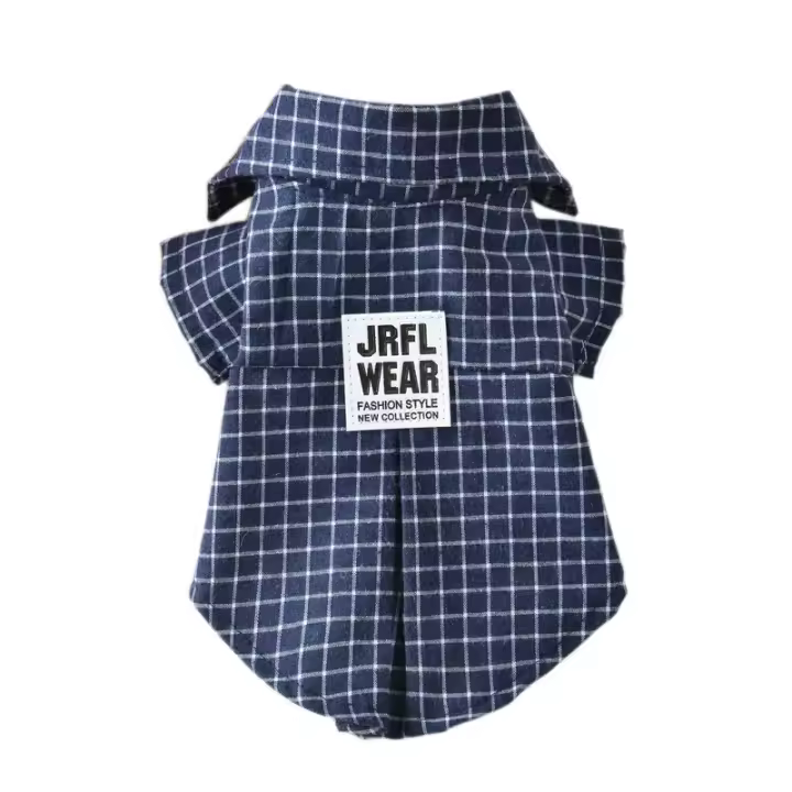 Camiseta clásica a cuadros para mascotas Camiseta de verano para perro Camiseta casual para pequeños perros Ropa de perro Yorkshire - 1