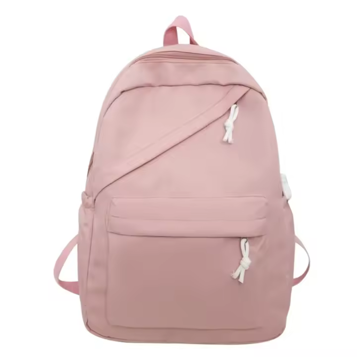 Mochila Pequeña Y Fresca Para Estudiantes, Morral De Color Sólido, Informal, A La Moda, Para Estudiantes Universitarios - 1