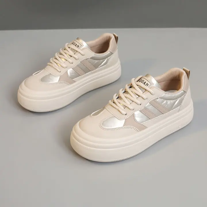 Zapatillas Blancas Transpirables K3702 Moda Casual de Primavera-Verano 2024 Suela Gruesa - 1