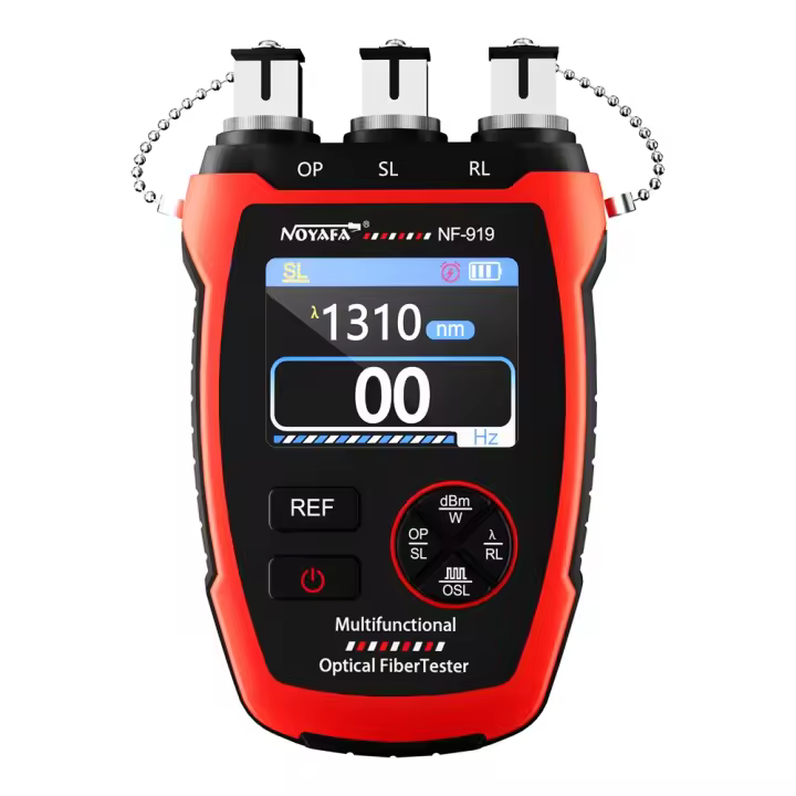 Noyafa NF-919 medidor de potencia 3 en 1 fuente de luz estable VFL REF localizador Visual de fallos herramienta de prueba de fibra óptica de luz roja - 1