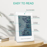 ORIA-termómetro inalámbrico, estación meteorológica Digital, Monitor de temperatura, humedad, para el hogar, habitación de bebé, invernadero - details 4