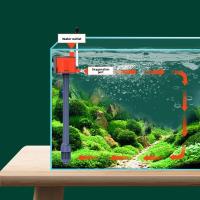 Bomba de agua silenciosa 3 en 1 para filtro de acuario, bomba de agua sumergible de oxigenación impermeable, película desengrasante circulante - details 9
