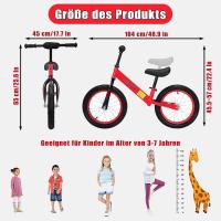 Bicicleta sin Pedales para Niños 16 Pulgadas de 3 4 5 6 7 Años Niña y Niño, Manillar y Sillín Ajustables, Ruedas de Goma, Cuadro de Acero al Carbono, hasta 45 kg - details 19