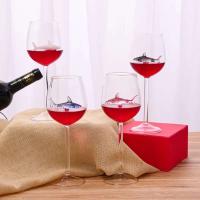 Copa de vino con forma de tiburón, whisky, champán, colas de cristal, decoración de cena, copas de flautas para fiesta, 2 uds. - details 19