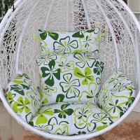Funda de Cojín de Silla de Huevo Colgante de Color Sólido Floral y Estriado + Funda de Almohada de Exterior (Sin Relleno) para Jardín Lounger - details 16