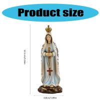 Escultura de la Virgen de Fátima de resina, pintura a mano para exhibición durante mucho tiempo, decoración de iglesia de fe católica y cristiana - details 7