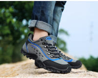 Zapatos de senderismo antideslizantes para hombre, zapatillas de cuero impermeables para exteriores, deportes de montaña, zapatos de viaje cómodos, escalada, Trekking - details 10