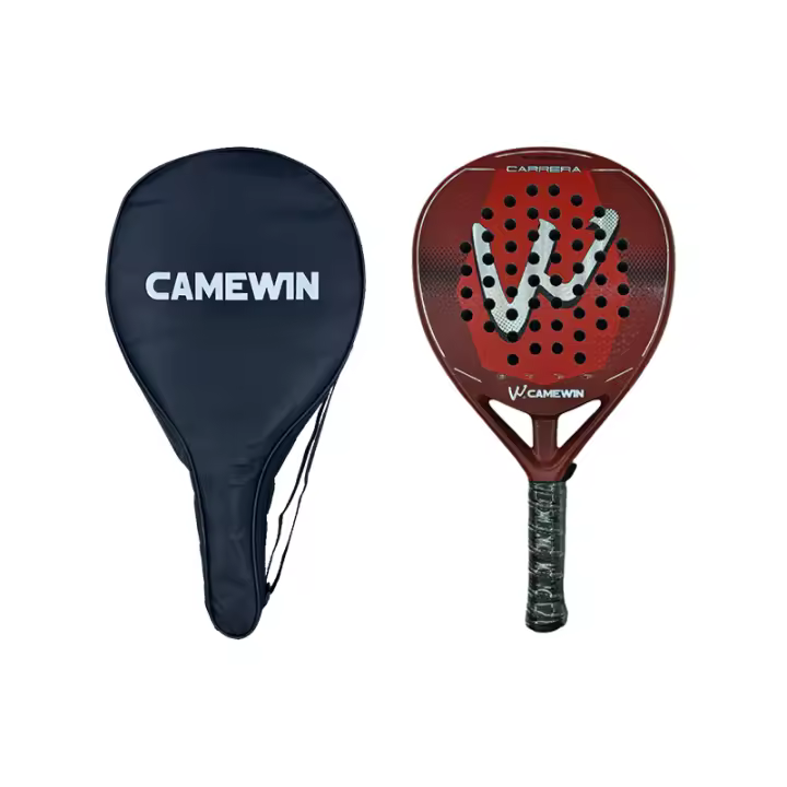 Raqueta de Pádel Profesional Camewin de Fibra de Carbono EVA A Prueba de Sudor con Bolsa de Pádel y Accesorios - 1