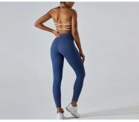 Pantalones deportivos de yoga para mujeres Cintura alta Entrenamiento rápido Control de barriga Elevación de glúteos Material de nylon Temporada primavera/verano - details 21