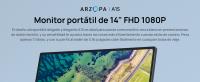 Arzopa Monitor portátil de 14,0 pulgadas FHD 1080P IPS USB-C Mini-HDMI segunda pantalla externa para Mac Laptop PC Android Switch Xbox PS4/5,A1S - details 0