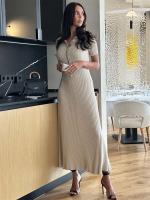 TARUXY-Vestidos largos ajustados de punto para mujer, vestidos largos informales holgados de cintura alta con temperamento elegante para otoño - details 17