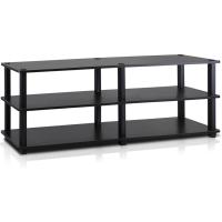 Soportes de TV sin Herramientas, Madera, Cerezo Oscuro y Negro - details 4