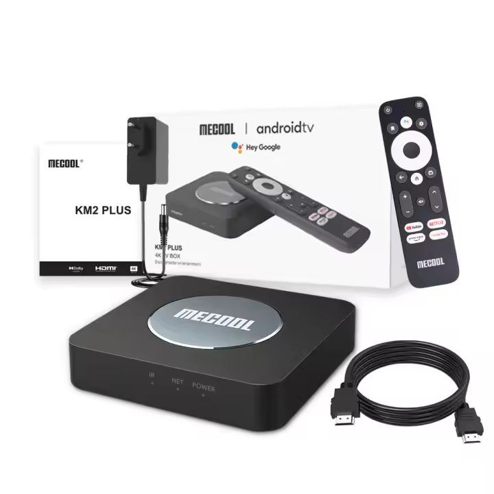MECOOL-Dispositivo de TV inteligente KM2 Plus, decodificador con Android, 4K, Amlogic S905X4, 2G, DDR4, Ethernet, WiFi, multistreamer, HDR 0, reproductor multimedia para el hogar - 1