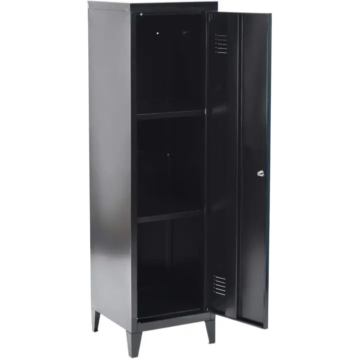 Archivador Estilo Industrial Armario de Almacenamiento con Llave Muebles de Oficina Negro - 1